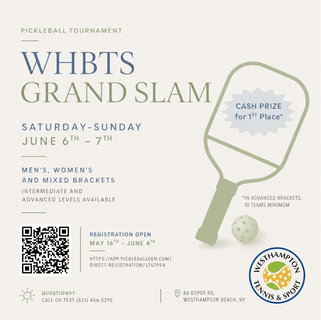 WHBTS Grand Slam flyer