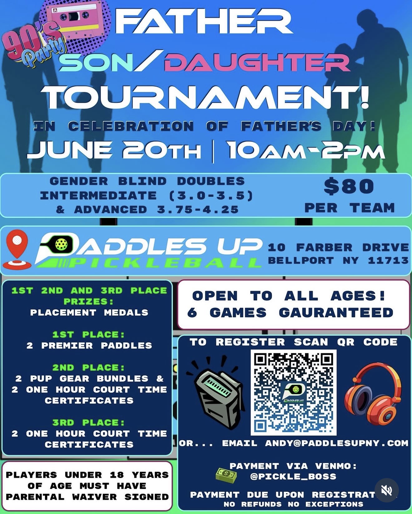 FATHER SON/DAUGHTER TOURNAMENT!