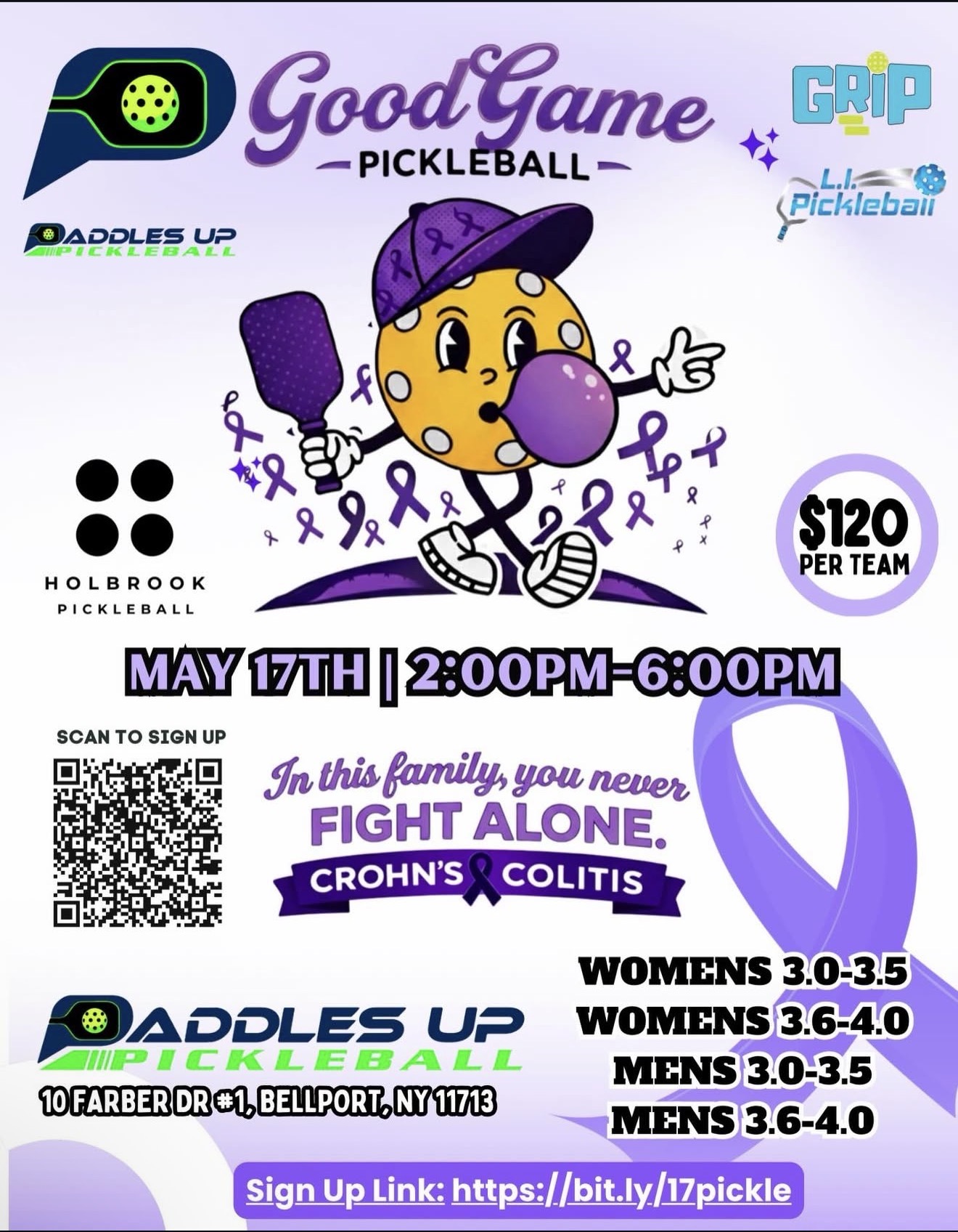 Good Game Pickleball Fundraiser for Crohn's & Colitis
