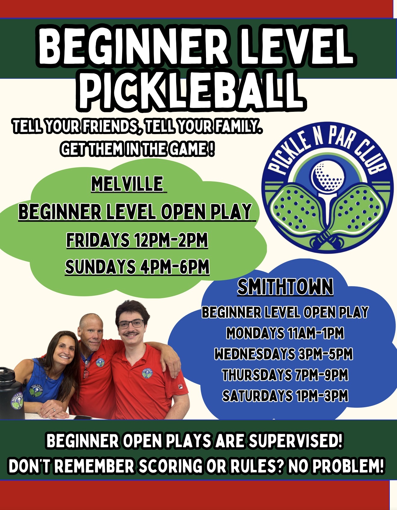 Beginner Level Open Play (Melville)