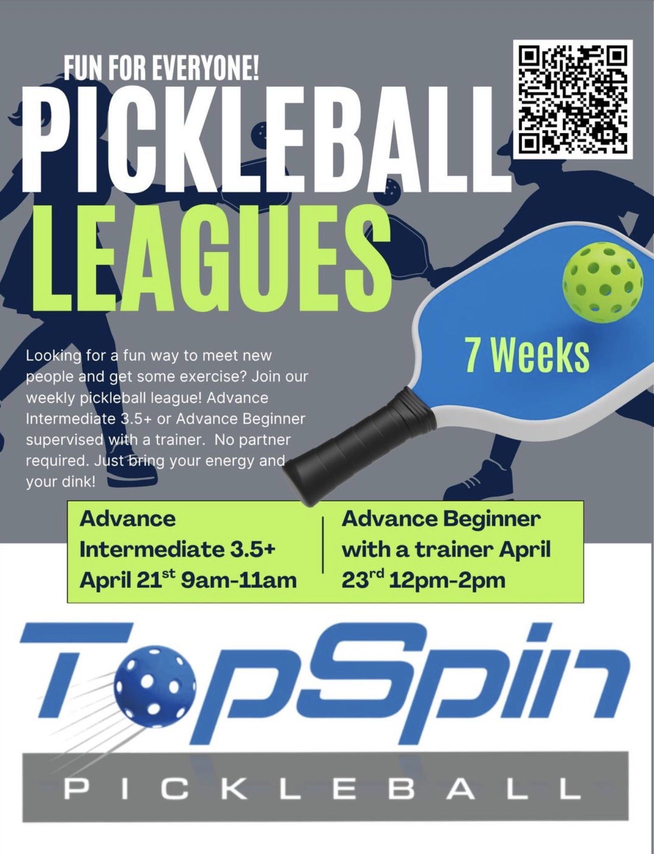 Advance Beginner with a Trainer Pickleball League