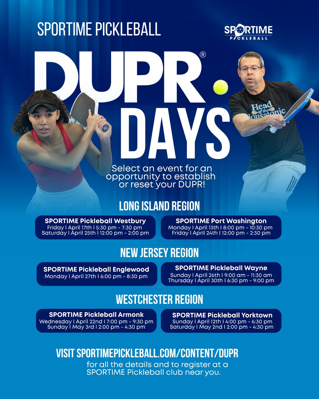 DUPR Day at SPORTIME Port Washington