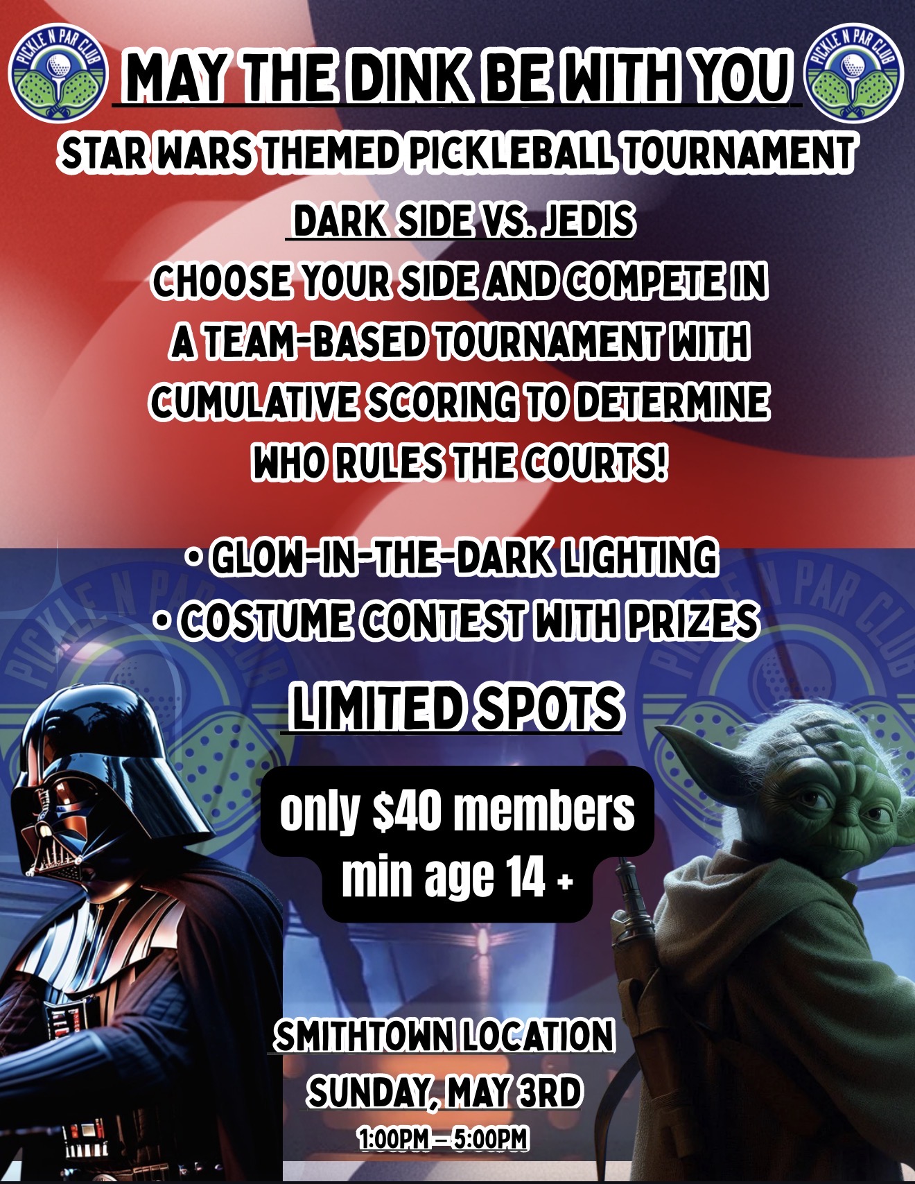 MAY THE DINK BE WITH YOU STAR WARS THEMED PICKLEBALL TOURNAMENT