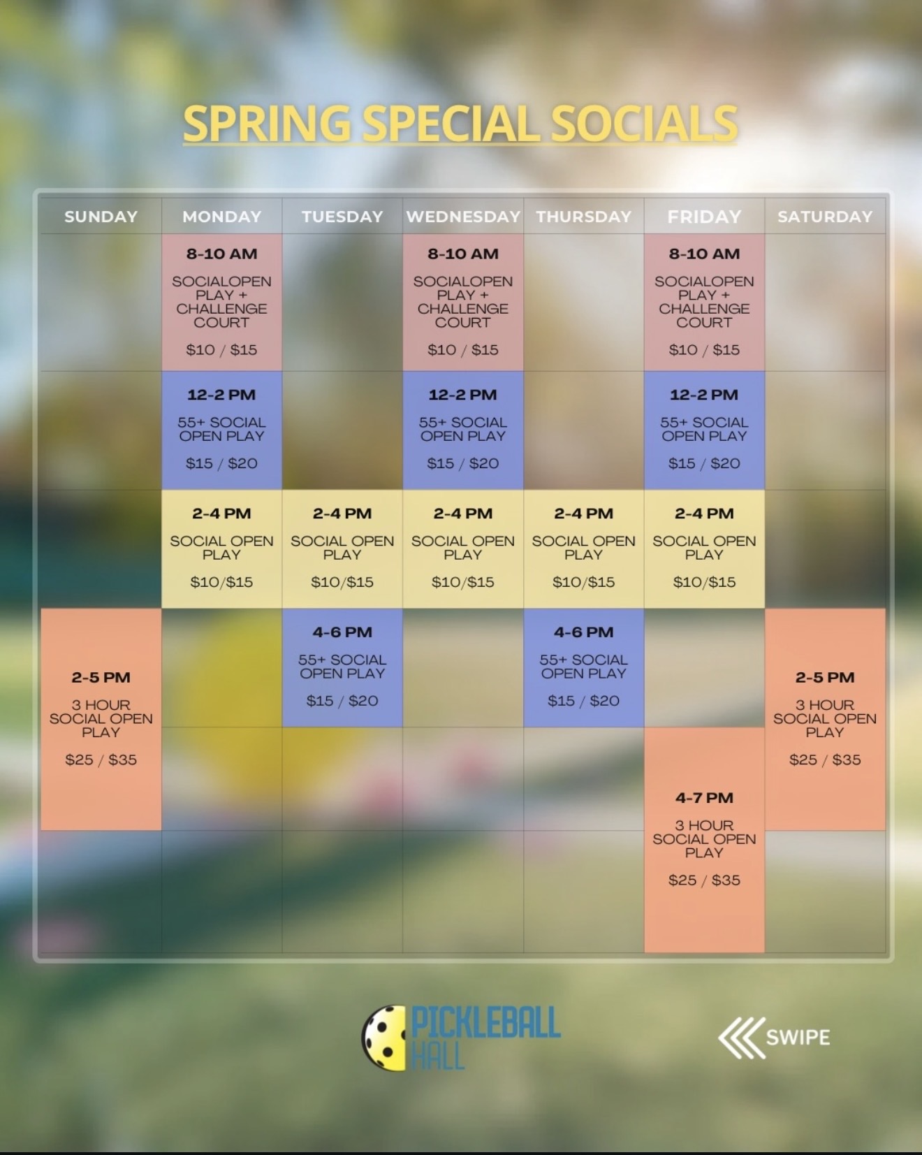 Social Open Play + Challenge Court