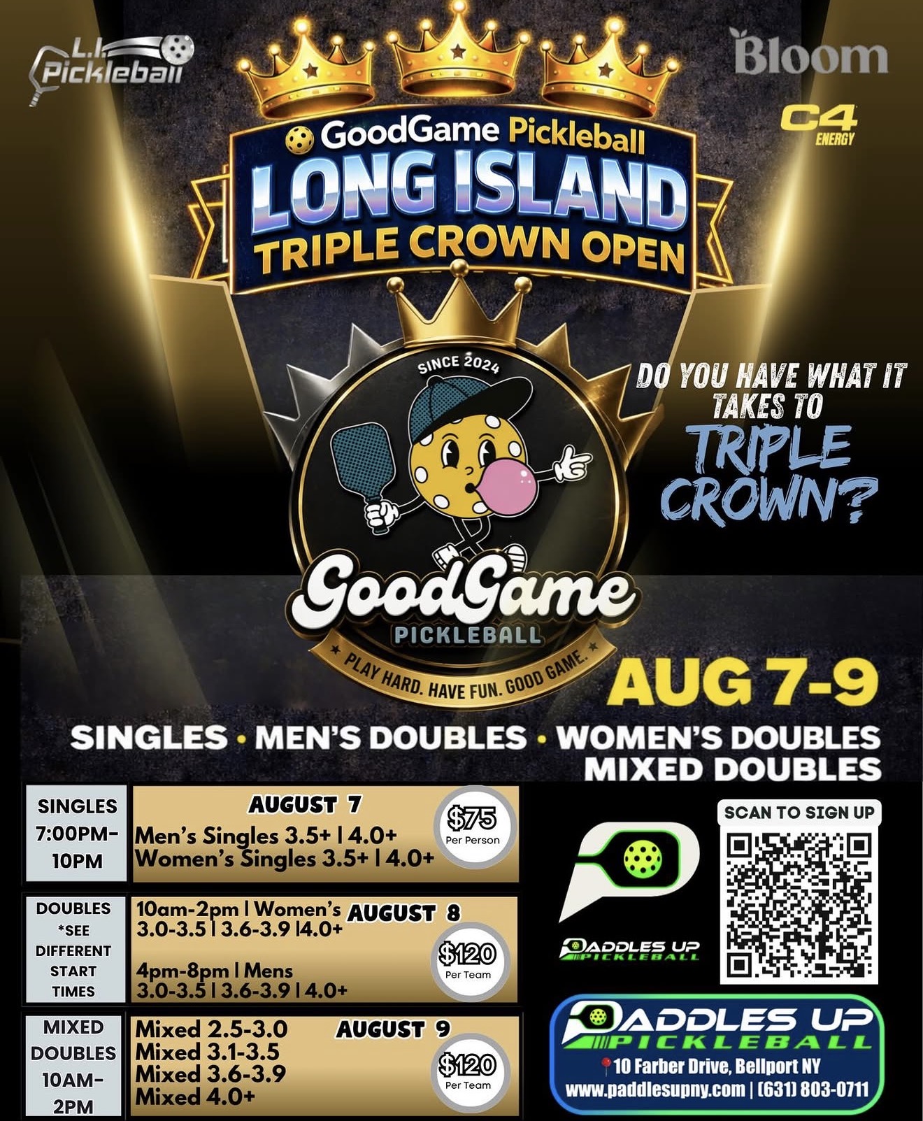 GoodGame Pickleball Long Island Triple Crown Open