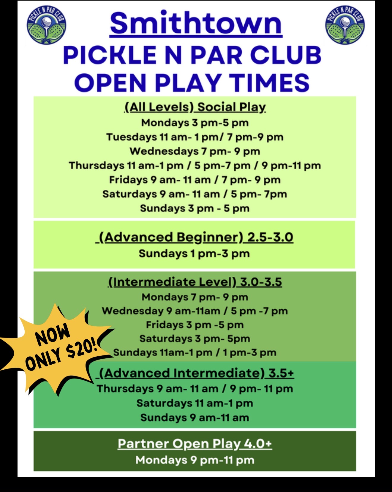 Partner Open Play 4.0+