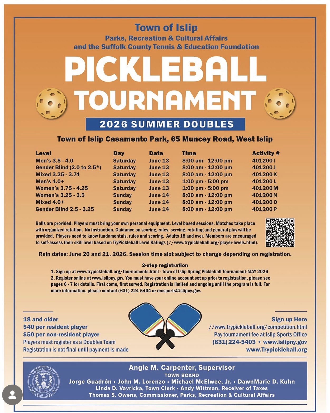 2026 Summer Doubles Pickleball Tournament