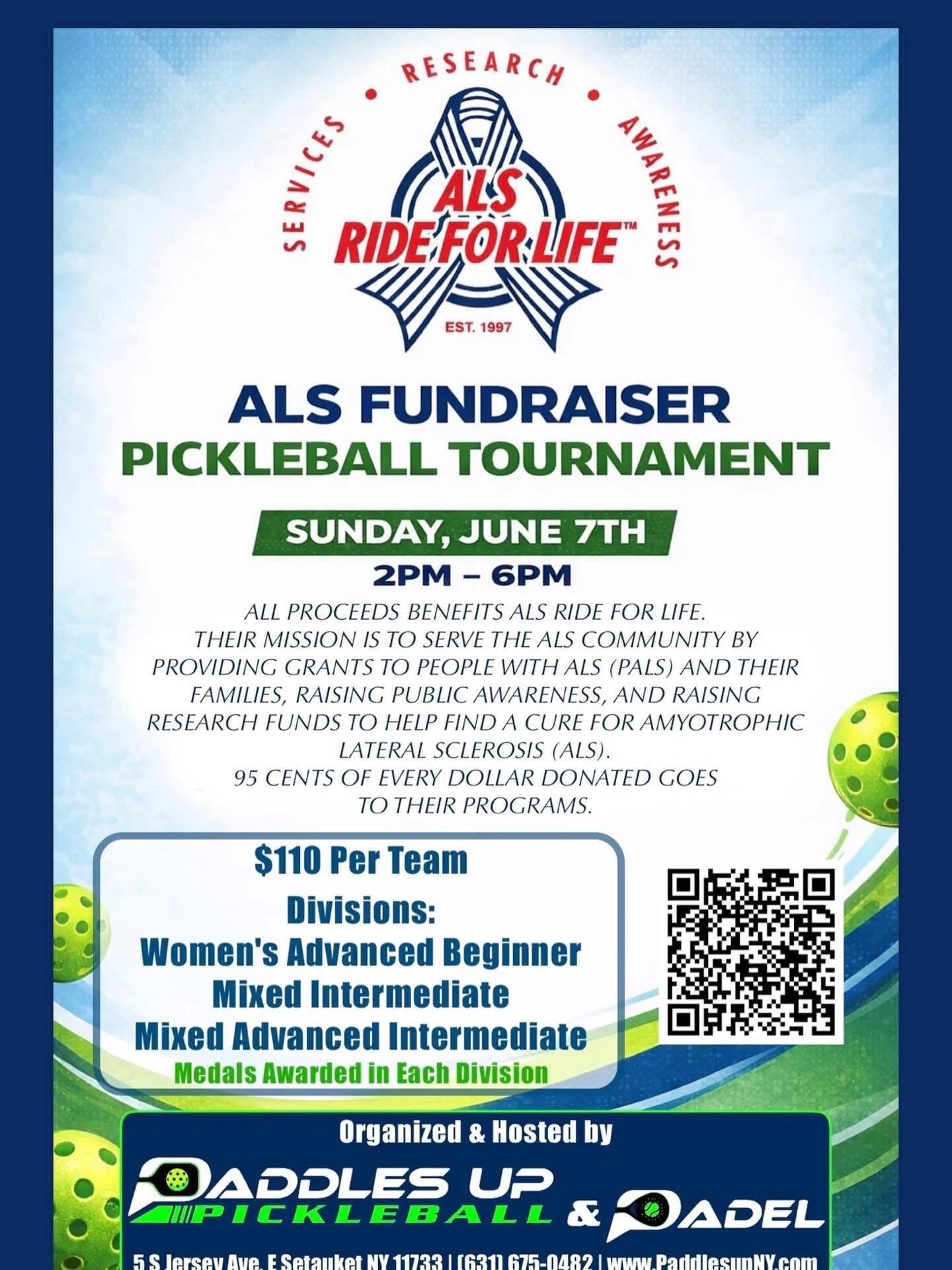 ALS FUNDRAISER PICKLEBALL TOURNAMENT