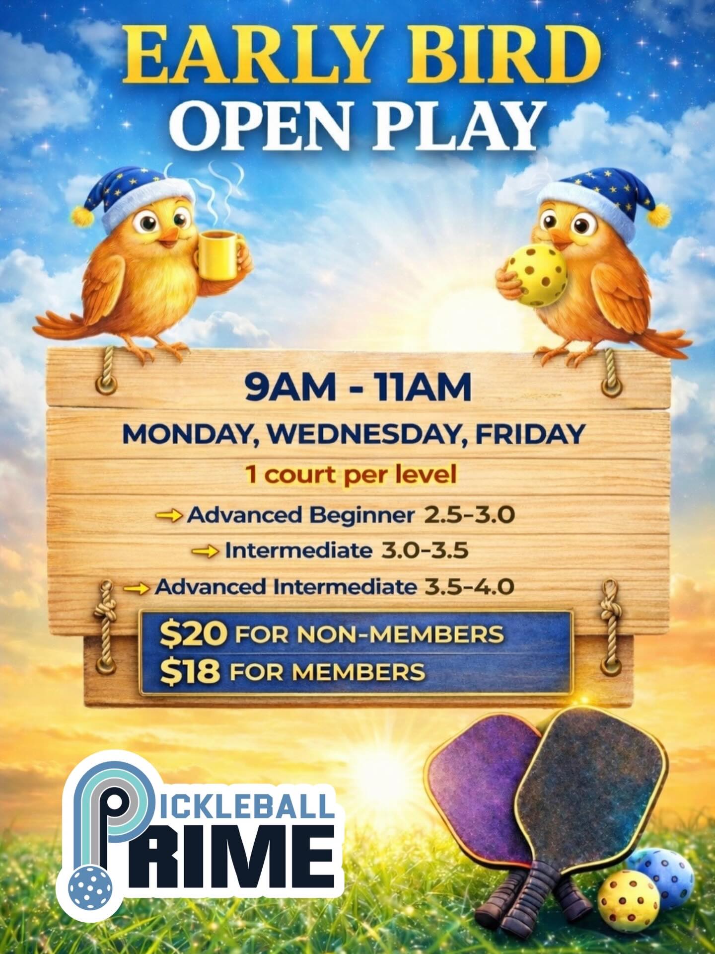Early Bird Open Play