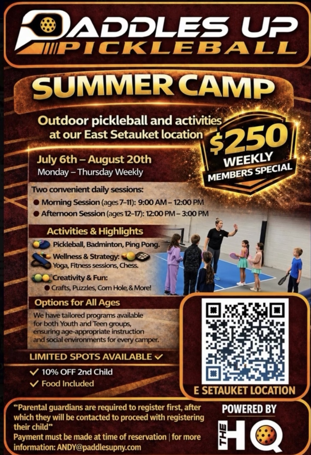 Paddles Up Pickleball Summer Camp